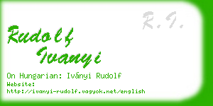 rudolf ivanyi business card